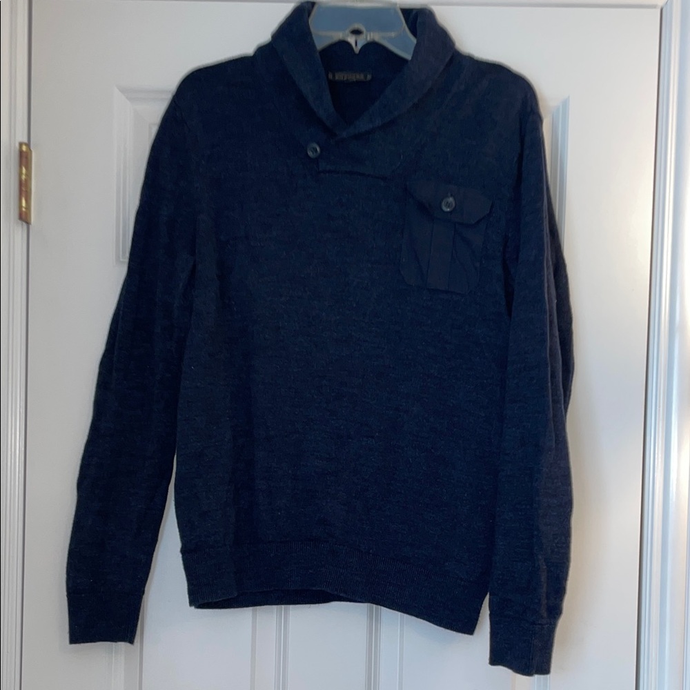 Express Men's Dark Blue Crewneck Sweater